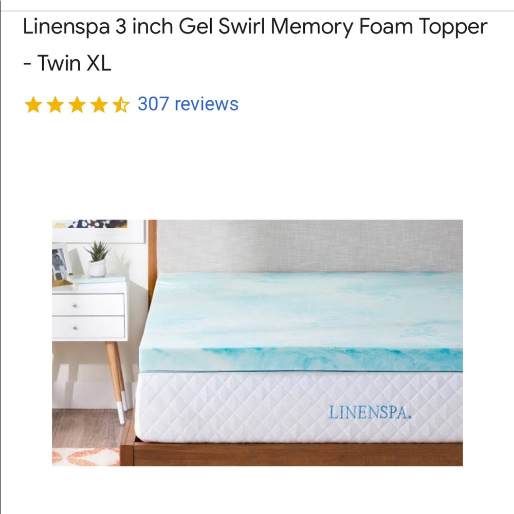 College Dorm Essential- 3 in gel mattress topper